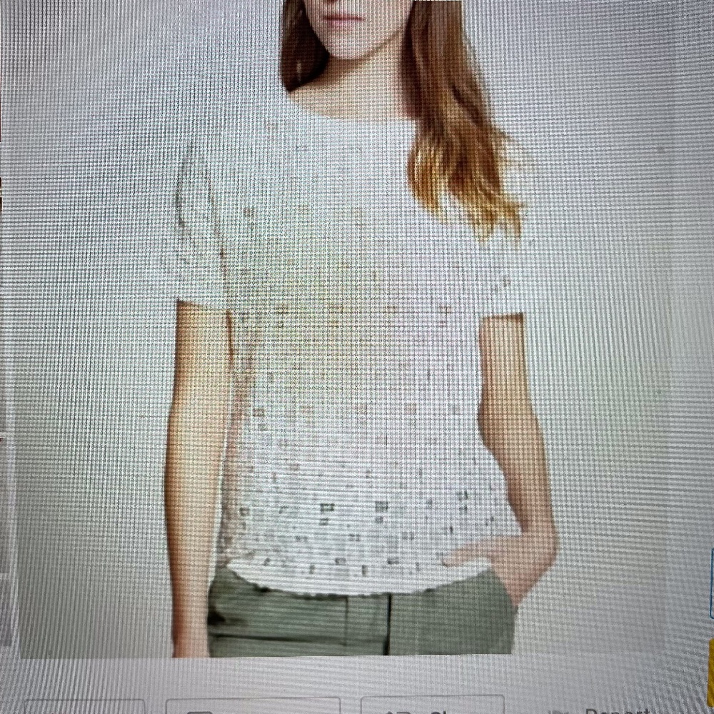 Vince lace windowpane t shirt